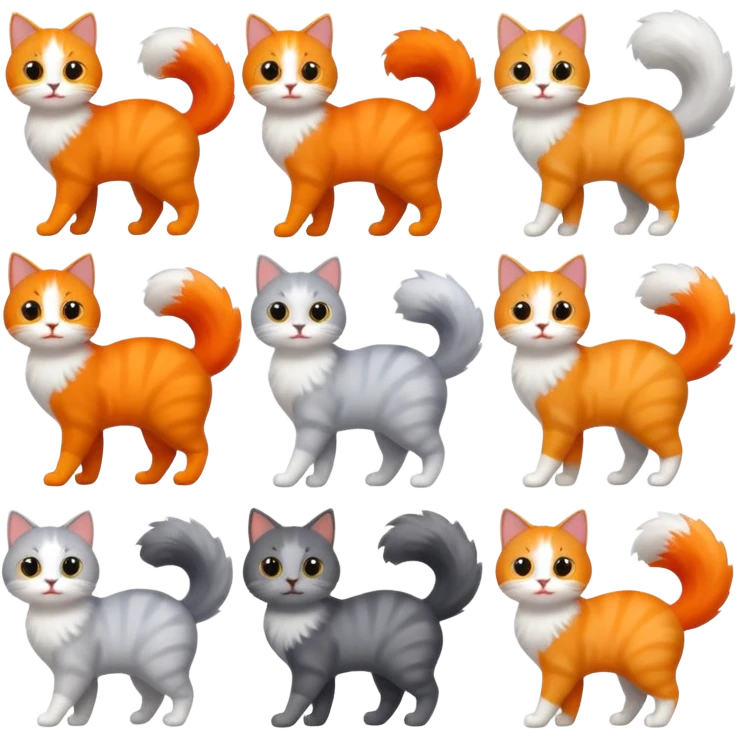 Cats with Fluffy Tails emoji