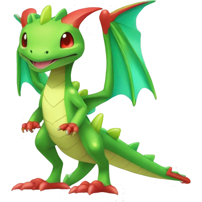 Full body cute edgy shiny colorful Flygon-Scyther-grovyle emoji