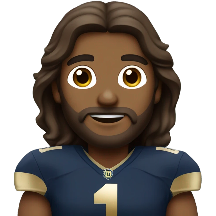 Jesus in Notre dame jersey  emoji