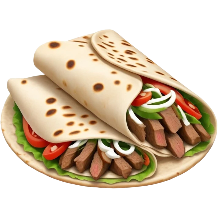 Beef gyro wrap  emoji