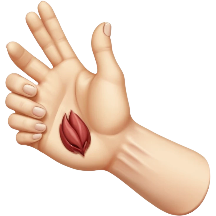 A hand wanking off a large hard cock emoji