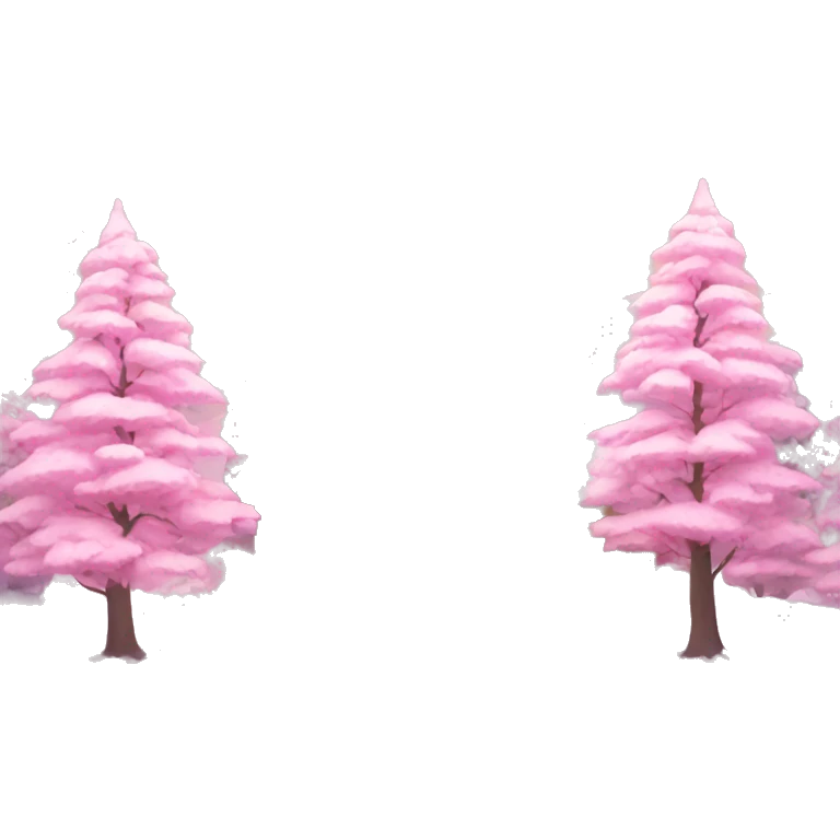 Pink winter scene emoji