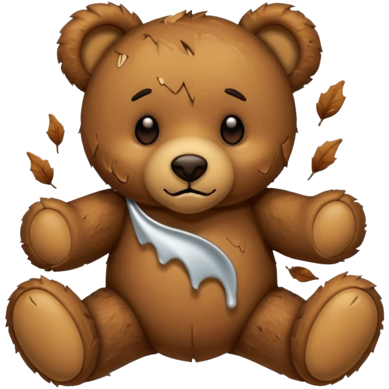 Teddy bear ropes apart emoji