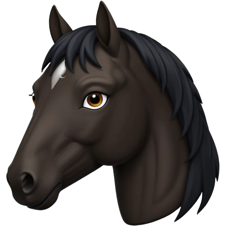 Black horse face emoji