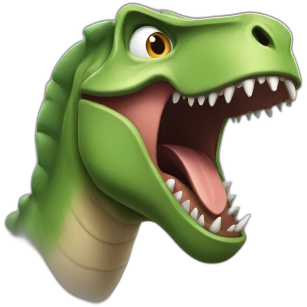 Dinosaur screaming emoji