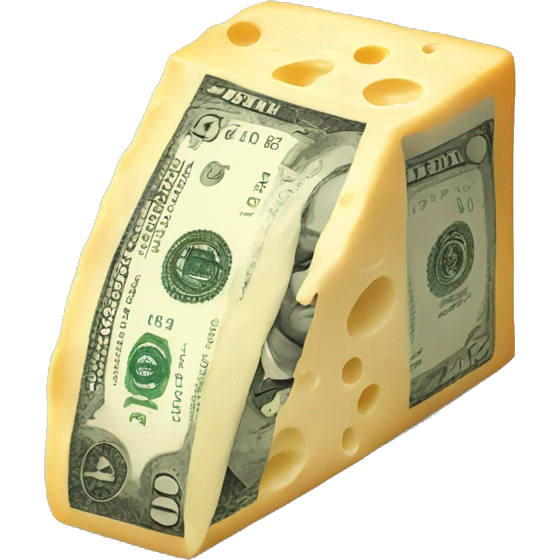 Money in cheese form emoji