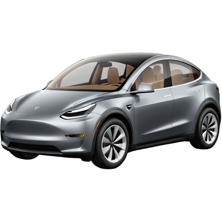 Gray Tesla model y emoji