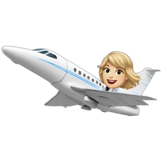 taylor swift riding a jet plane emoji