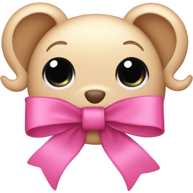 A cute pink bow emoji