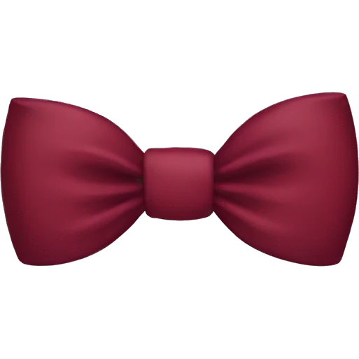 Burgundy bow emoji