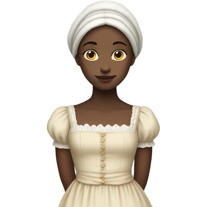 Pale Milkmaid dress girl portrait  emoji