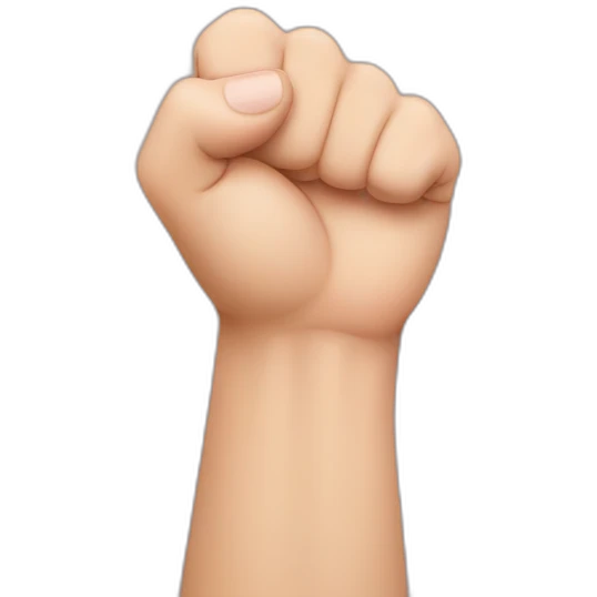 hand in fist with pinky lifted emoji
