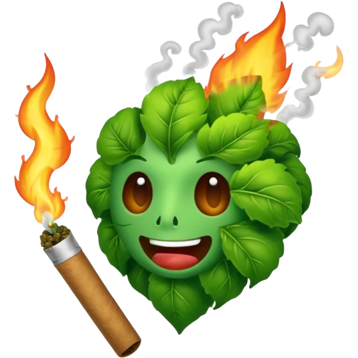 Talking weed joint  emoji