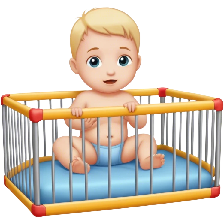 Baby in playpen  emoji
