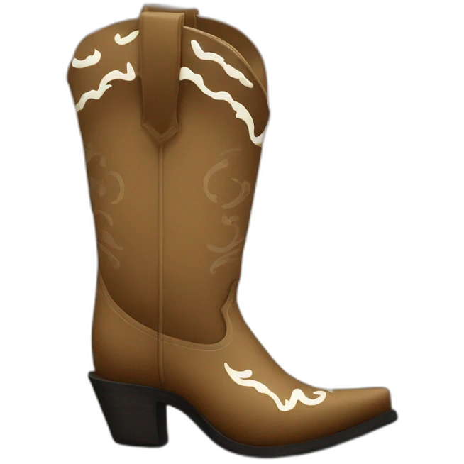 Santiag boot originally with white pattern emoji