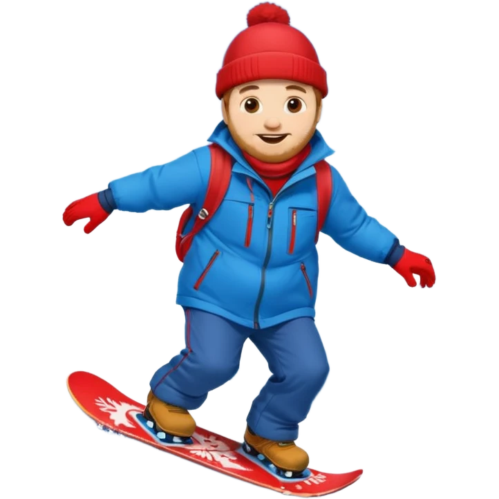 big round super harry guy snowbording down mountain haryyer emoji