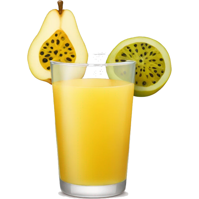 Pear and passion fruit juice  emoji