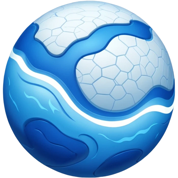 sphere globe planet, surface covered with gas and stream emoji