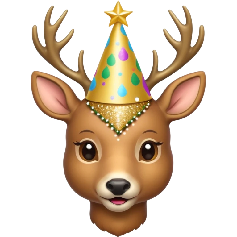 a new year's deer, Christmas mood emoji