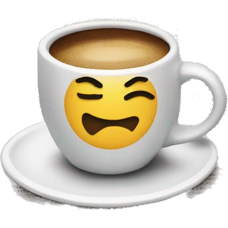 Newspaper and  coffee emoji