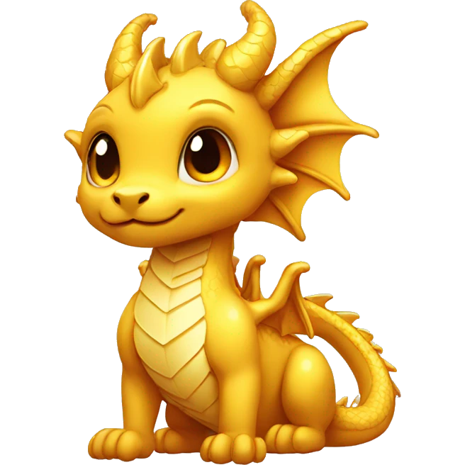 cute golden dragon with feminine qualities emoji