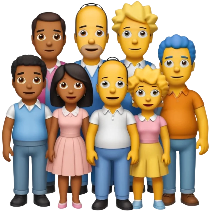 simpsons, different characters. emoji