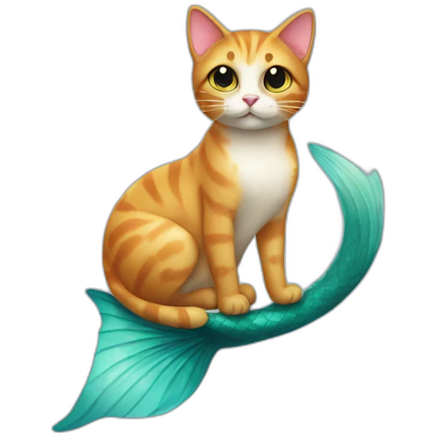 cat with a mermaid tail emoji