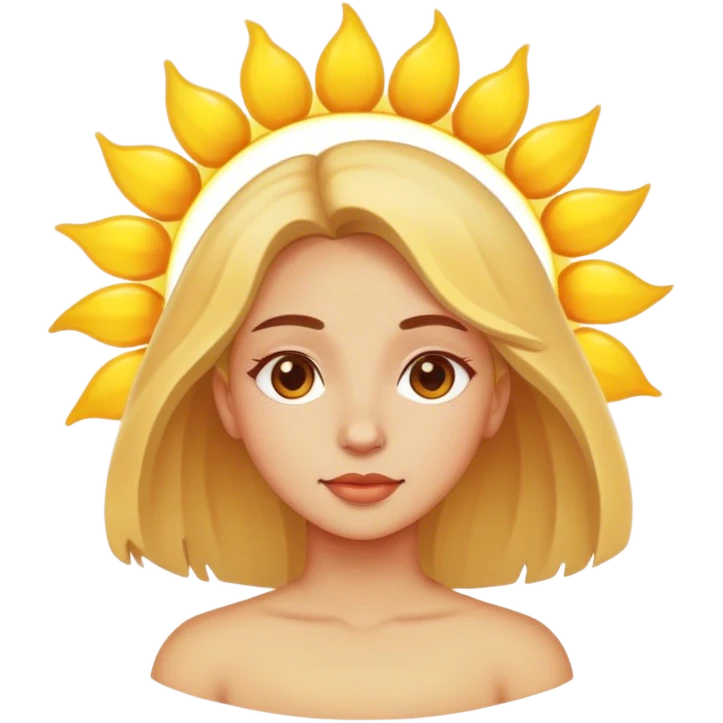 Girl with sun  emoji