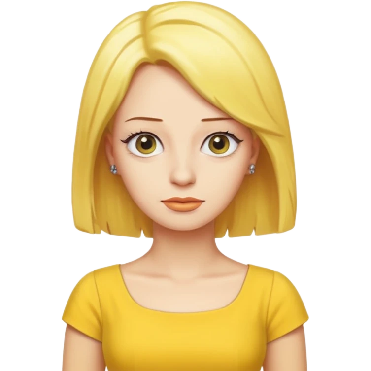 Simpson women with yellow hair and yellow dress emoji