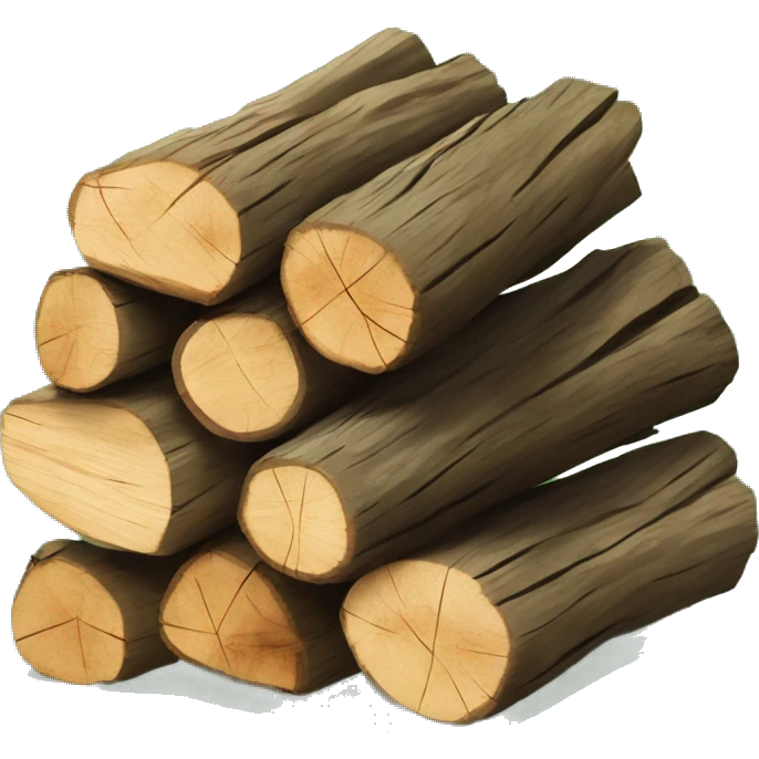 a bundle of firewood that is coloured Splunk green emoji
