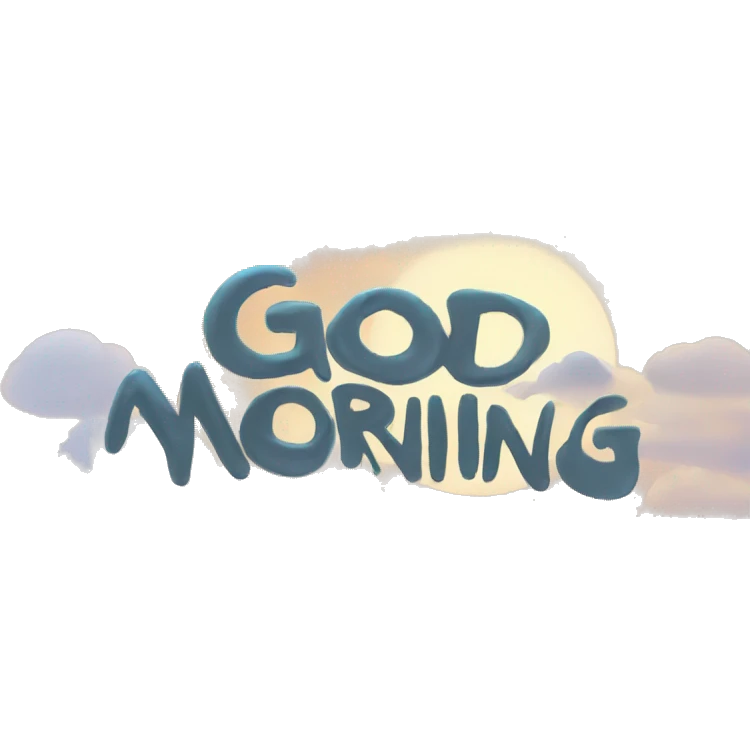 make the inscription "good morning"  emoji