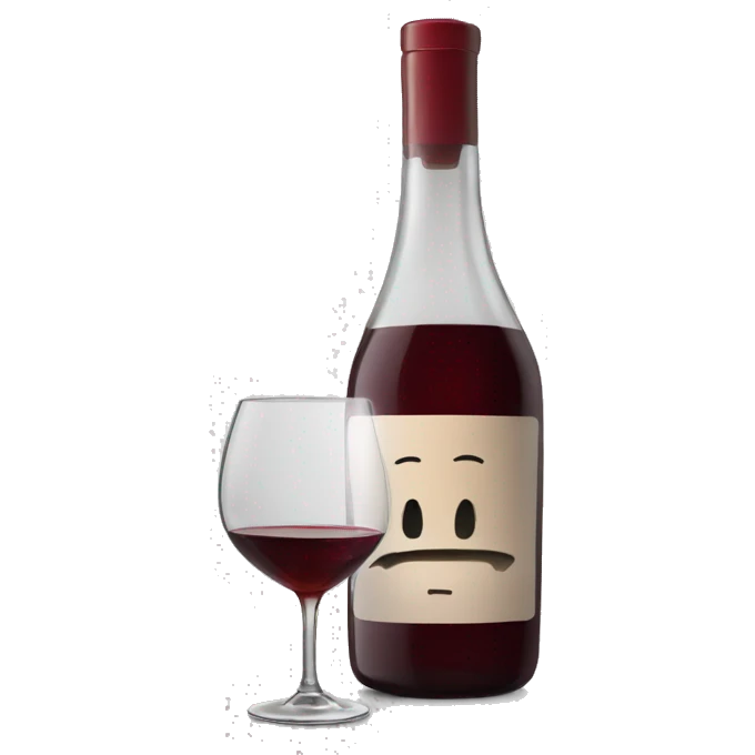 Drinking wine from decanter emoji