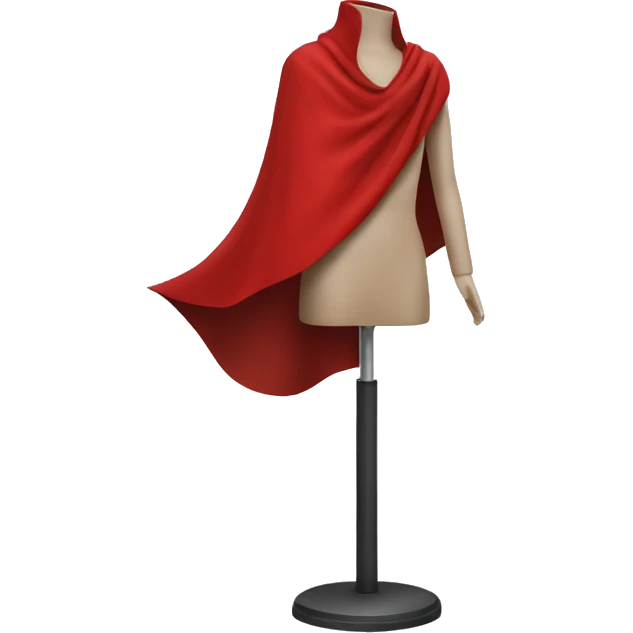 faceless mannequin flapping red cape emoji