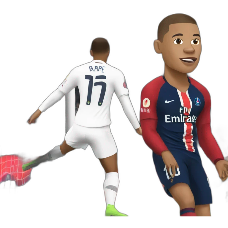 Mbappé scores a goal emoji