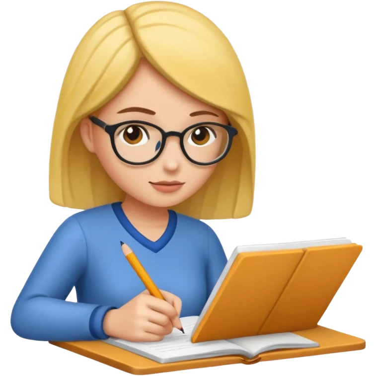 Mujer estudiando emoji