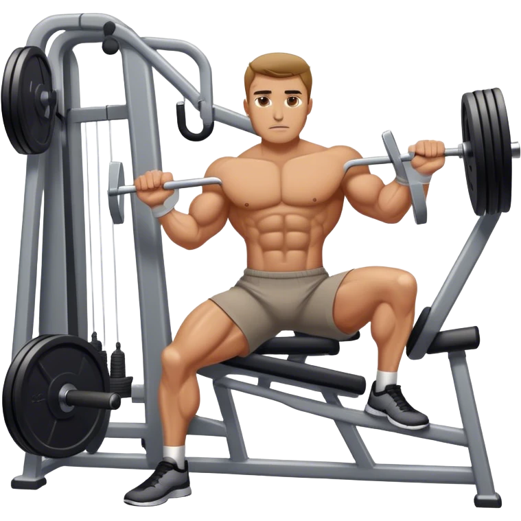 guy abductor-machine gym emoji