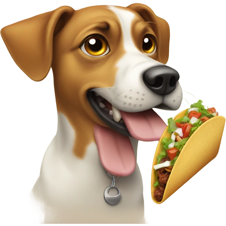 Dog eating a taco emoji