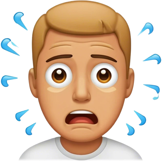 Guy crying and vibrating emoji