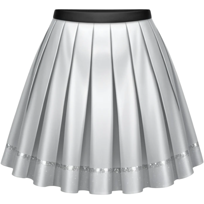 white sparkly skirt emoji