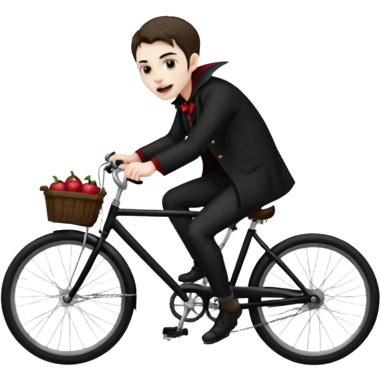 vampire with bicycle emoji