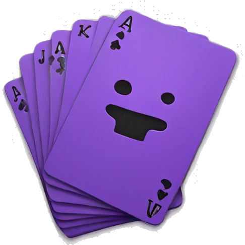 purple poker cards  emoji