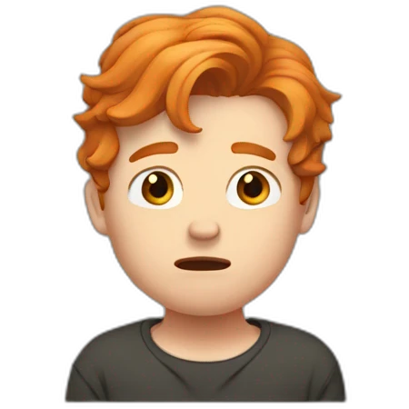 tom crossman with ginger hair crying emoji