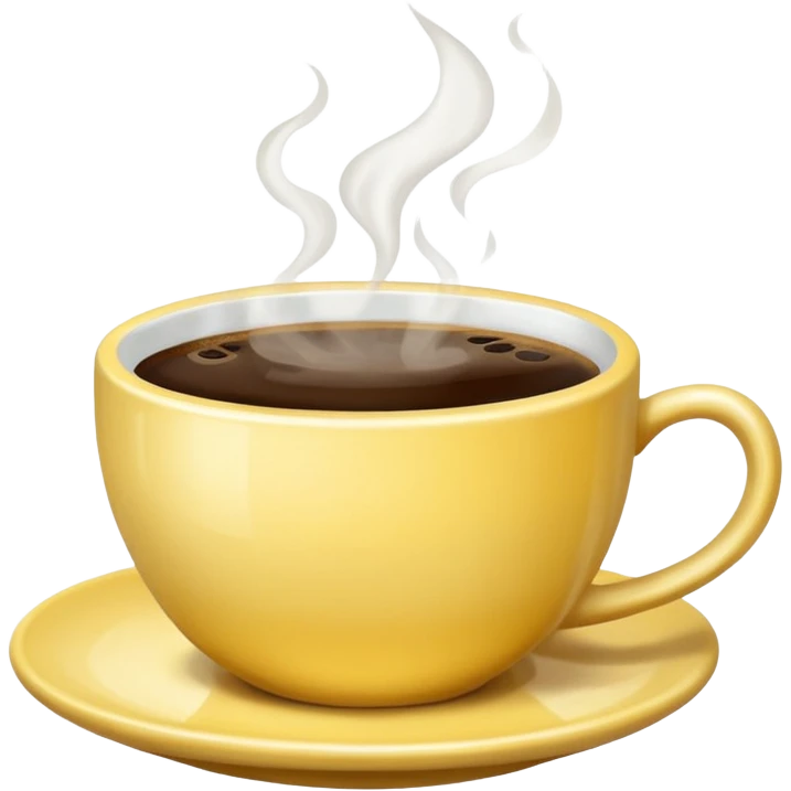 Pale lemon cup of coffee emoji