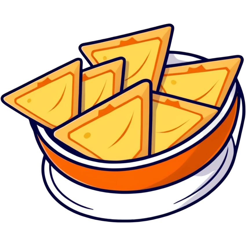 chaat papdi, Indian street food emoji