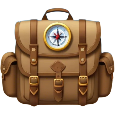 Icon for Expeditions: a compass, a map, a backpack and a rugged expedition jeep, set against a backdrop of snowy mountains, sand dunes and tropical islands. The icon should capture the spirit of adventure and exploration in diverse landscapes. Transparent background. emoji