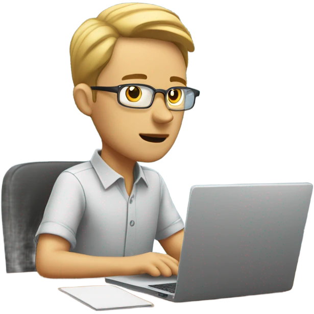 make the emoji in the same style as apple emojis. And the emoji should be a white man collecting emails emoji