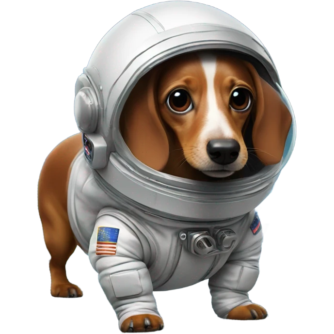 Sausage dog in space suit emoji