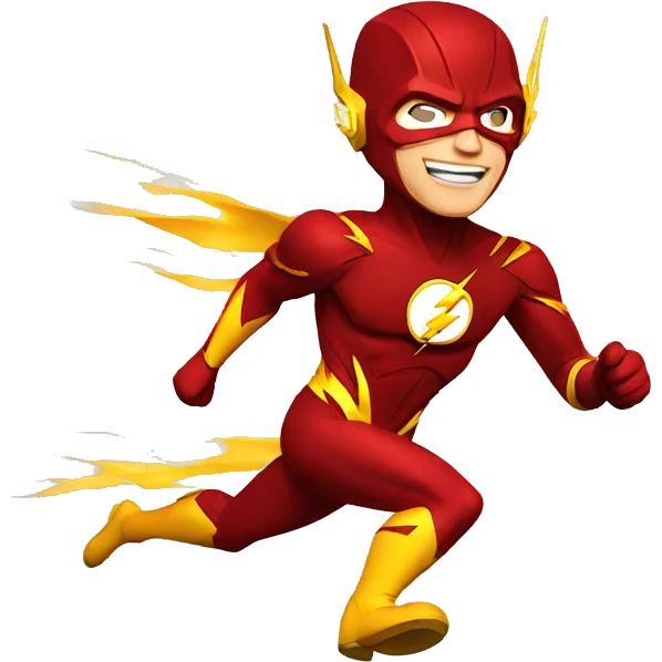 the flash running emoji