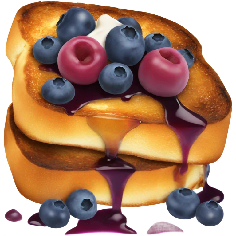 french toast with blueberries on top emoji