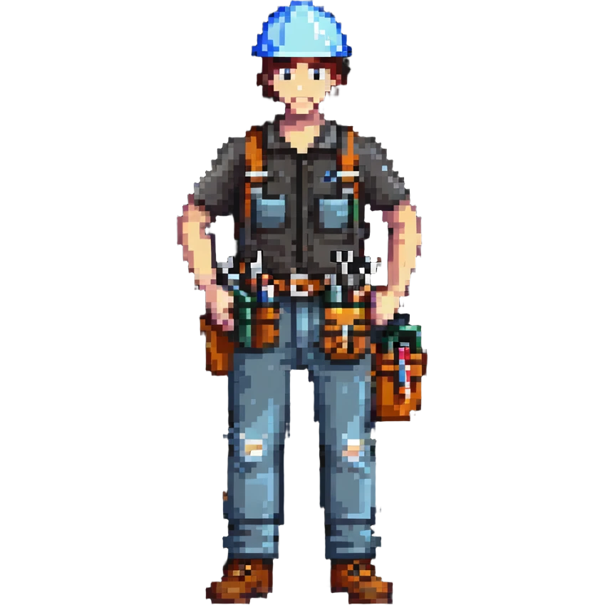 electrician with a tool belt and pliers emoji